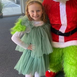 Tutu Du Monde girls green tulle dress size 6/7 worn once